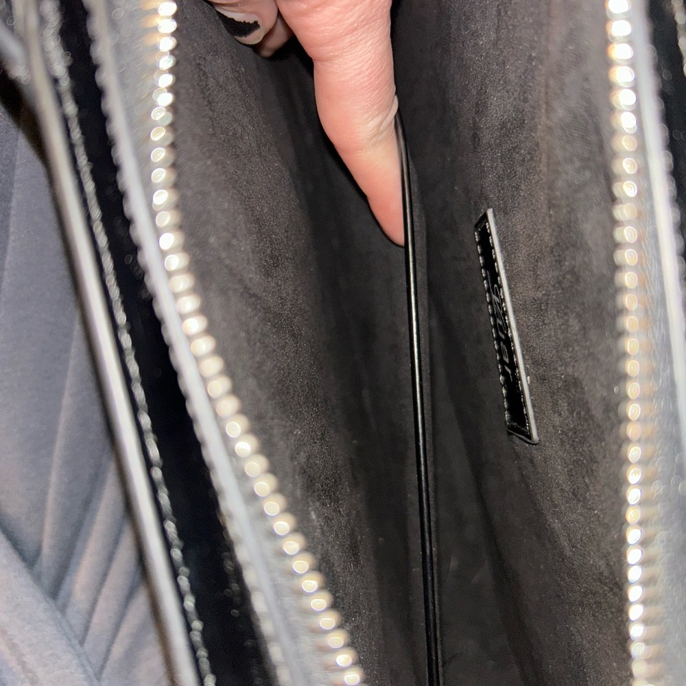 Luar Black Leather Shoulder Bag with Crossbody Rings - Picture 7 of 7